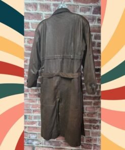 Alternative view of Pelle Cuir Leather Coat M | Vintage 80s Brown Double Breasted Trench
