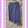 Melhart Designs Plaid Skirt M L | Vintage 80s Red Blue Academia Coquette Preppy