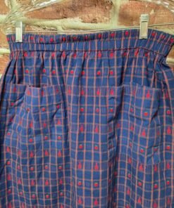 Alternative view of Melhart Designs Plaid Skirt M L | Vintage 80s Red Blue Academia Coquette Preppy