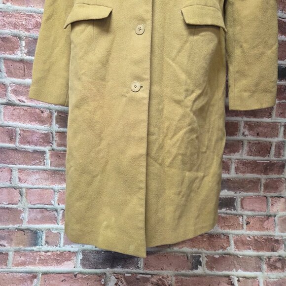 Club A Andrea Overcoat 10 | Vintage 70s Tan Wool Wide Lapel Lined Quiet Luxury - Image 6