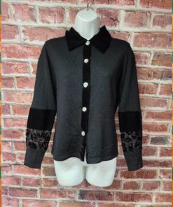 Vintage Y2K SUSAN BRISTOL Acrylic Cardigan Sweater Small