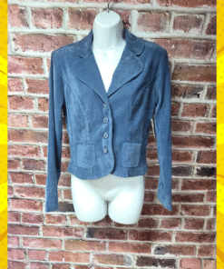 Vintage Y2K SPLURGE by ISB Suede 3 Button Cropped Blazer Jacket Size 5/6NWT
