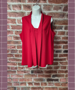 Vintage 90s Women's KASPER Sleeveless Draped Scarf Neck Top XL