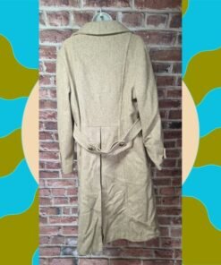 Alternative view of Montgomery Ward Overcoat 46R | Vintage Double Breasted Classic Khaki