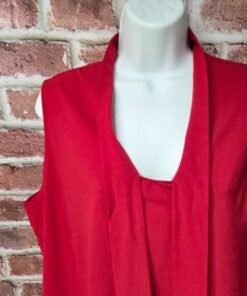 Alternative view of Vintage 90s Women's KASPER Sleeveless Draped Scarf Neck Top XL