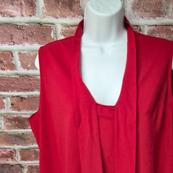 Vintage 90s Women's KASPER Sleeveless Draped Scarf Neck Top XL - Image 2