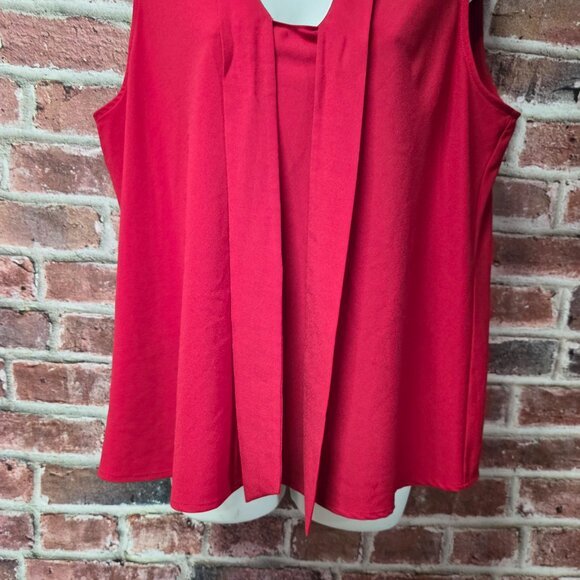 Vintage 90s Women's KASPER Sleeveless Draped Scarf Neck Top XL - Image 4