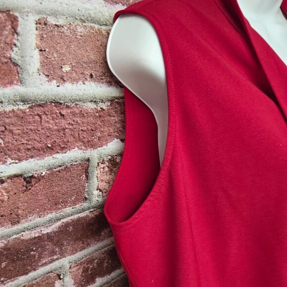 Vintage 90s Women's KASPER Sleeveless Draped Scarf Neck Top XL - Image 3