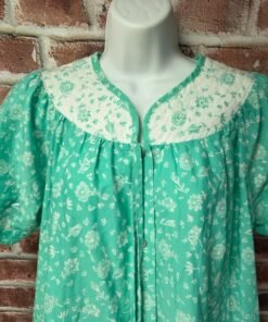 Alternative view of Vintage 80s KELLY REED Floral Short Sleeve House Dress Medium