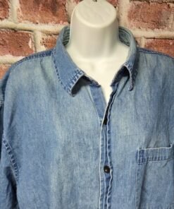 Alternative view of Vintage Women's Outback Rider Button Down Denim Shirt XL