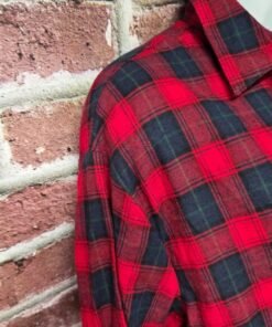 Alternative view of Vintage Y2K Women's CASTING LA Plaid Flannel Shirt Dress Medium