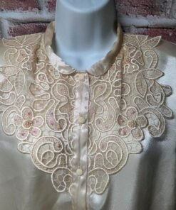 Alternative view of Vintage Women's MAPSAY NEW YORK Button Down Beaded Shirt Blouse Size XL