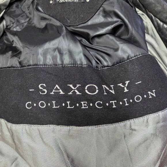 Saxony Vintage Leather Bomber Jacket | Men’s Size 40 | Black Full Zip - Image 9