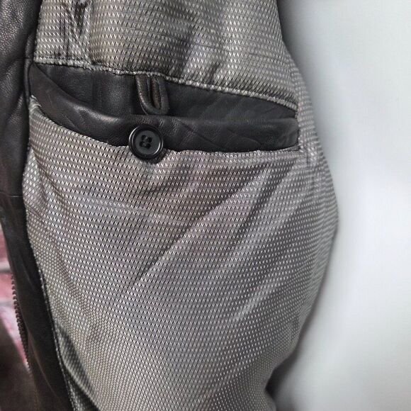 Saxony Vintage Leather Bomber Jacket | Men’s Size 40 | Black Full Zip - Image 8