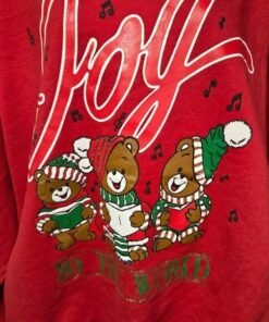Alternative view of Vintage Unisex JOY TO THE WORLD Winter Sweatshirt 2XL